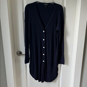 Fifteen Twenty Midnight Blue Ribbed Top